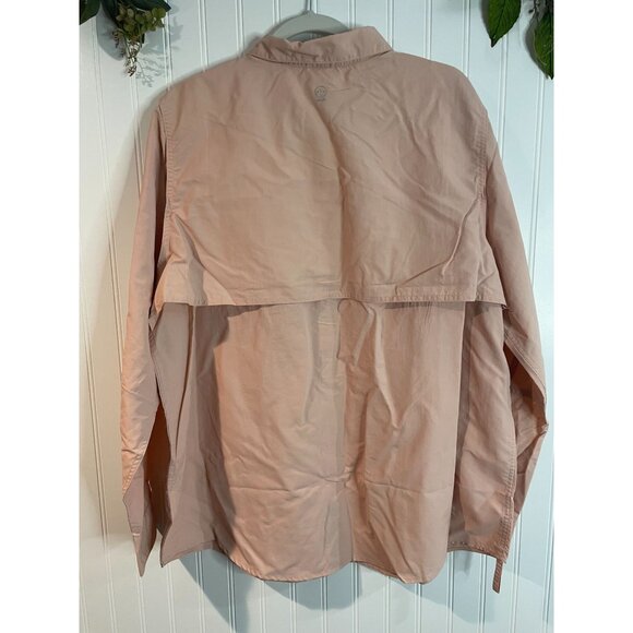 Wrangler ATG Angler X-Large Peach Button-Up Shirt For Men - Picture 7 of 16